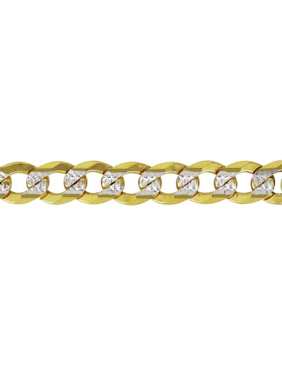 Cadena de Oro 14 k Cubana Americana 180 Pavé D´Villalpando