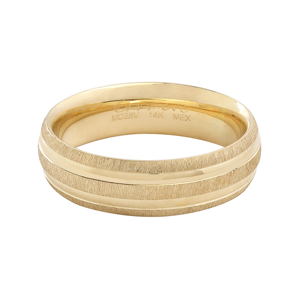 Argolla de Oro 14 k Confort 6 mm Enamoro CF007