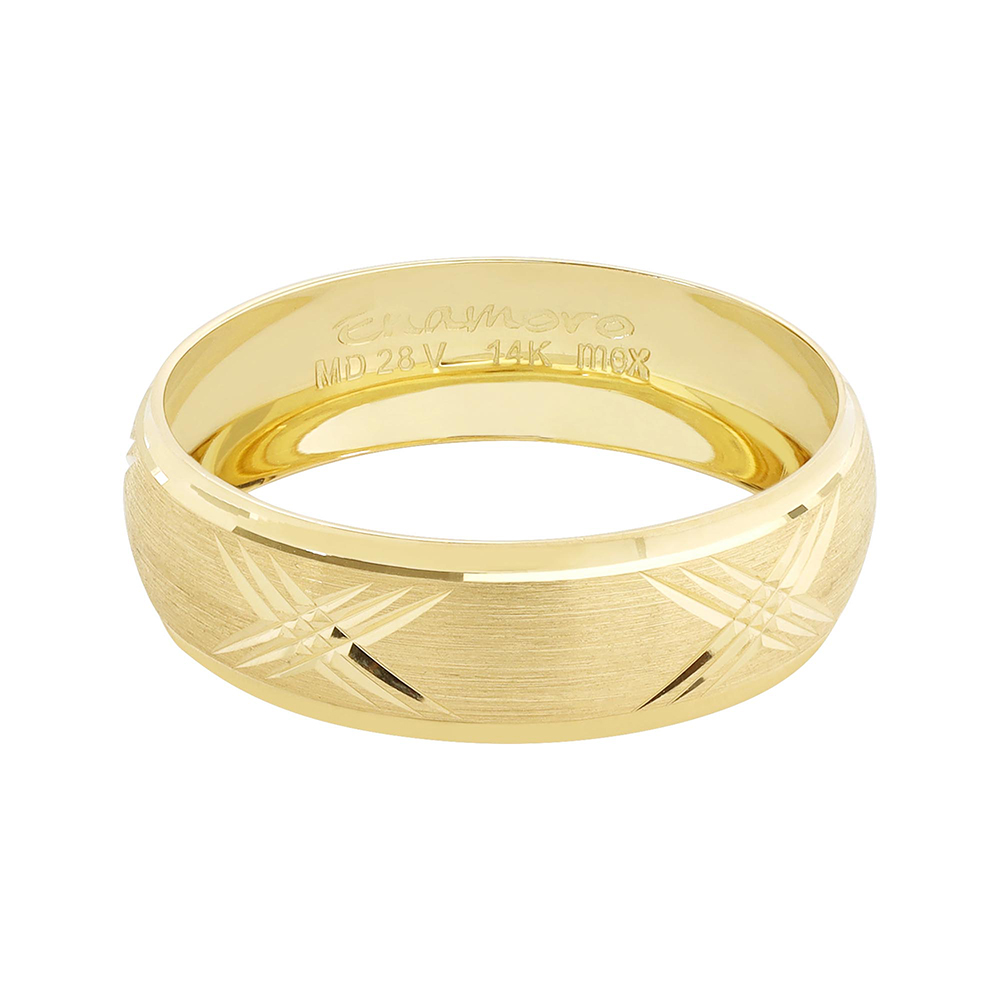 Argolla de Oro 14 k Clásica 6 mm Enamoro CL1112-64