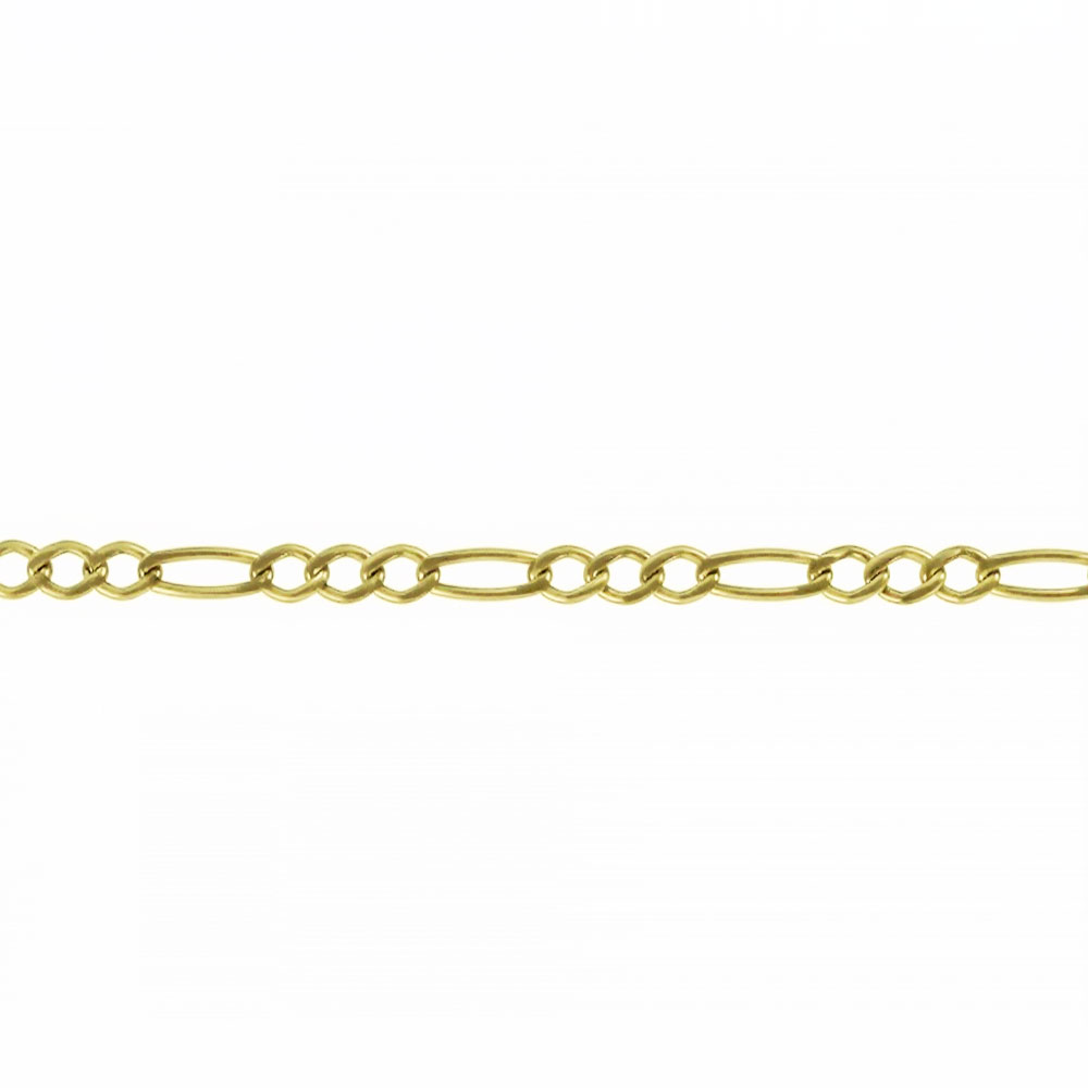 Cadena de Oro 10 k Fígaro 70 3×1 D´Villalpando