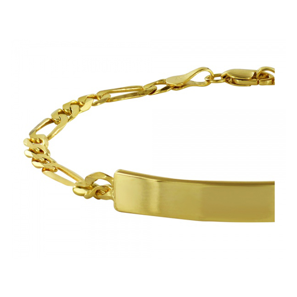 Esclava de Oro 10 k FÍgaro 100 3x1 Ligera Placa Gruesa 1 D´Villalpando